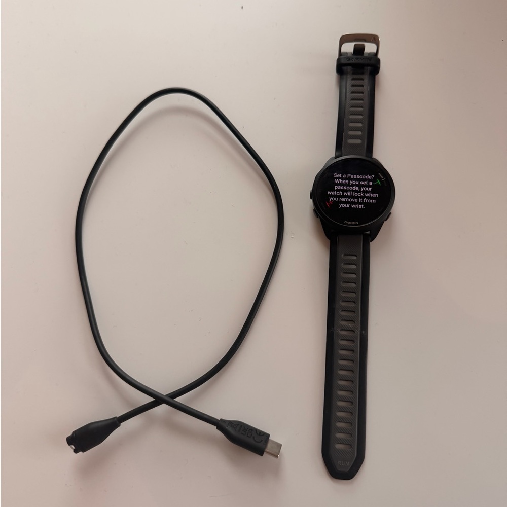 Garmin ForeRunner 165 Watch with Black and Gray Band